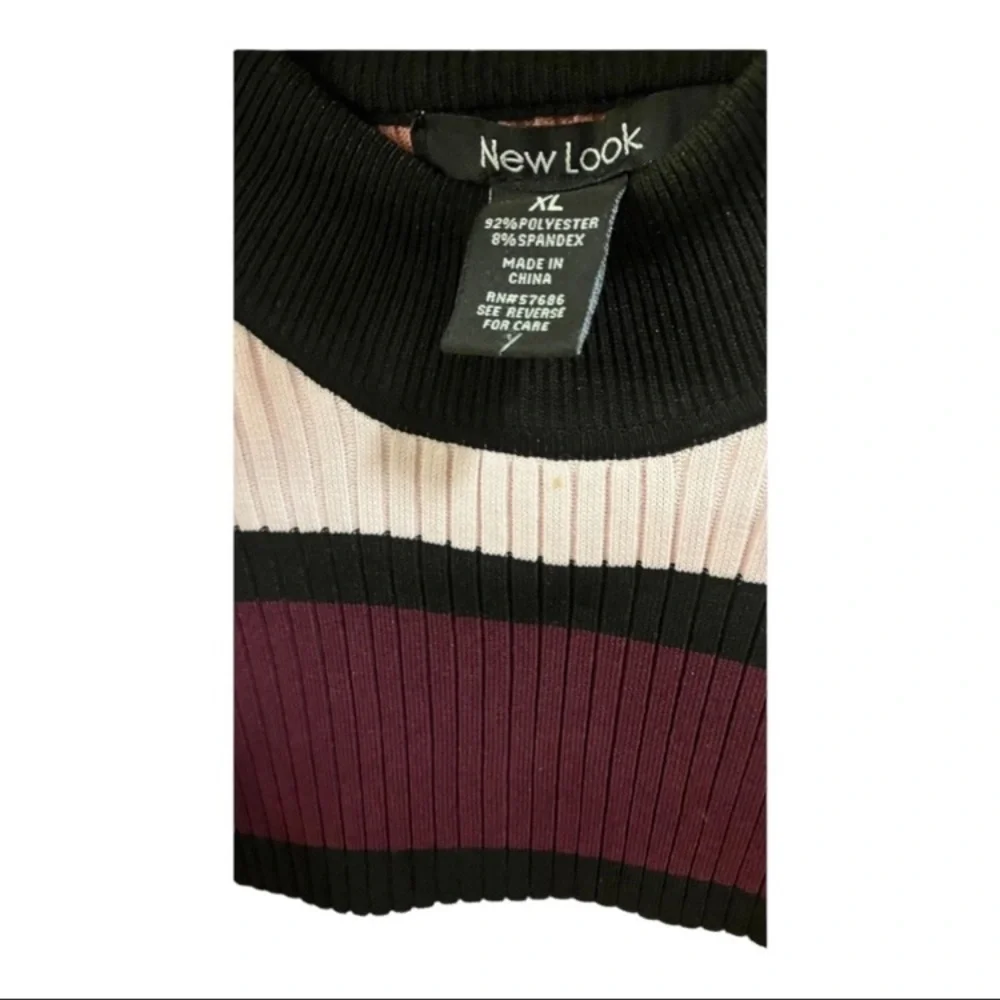 New Look Ribbed Outfit Set Pink and Purple Laced Size XL